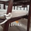 Meja Makan Minimalis Kayu Jati 4 Kursi Modern Scandinavian