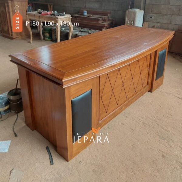 Meja Kantor Industrial Meja Kerja Kayu Jati