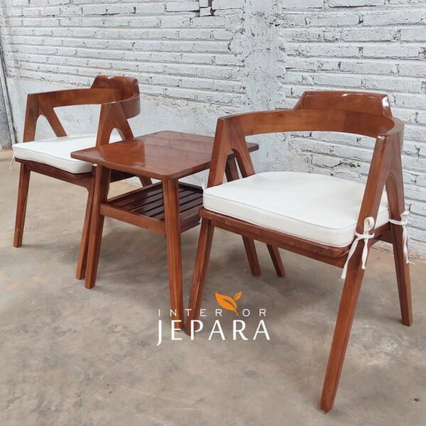 Kursi Teras Minimalis Bahan Kayu Jati