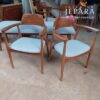 Meja Makan Kayu Jati Minimalis Top Marmer 6 Kursi Modern