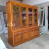 Rak Buku Minimalis 4 Pintu Kayu Jati