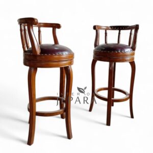 Kursi Bar Vintage Model Klasik Bahan Kayu Jati