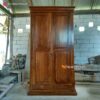 Lemari Pakaian 2 Pintu Delta Kayu Jati Minimalis Jepara