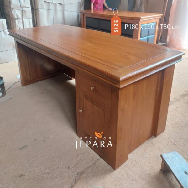 Meja Kantor Industrial Meja Kerja Kayu Jati