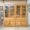 Rak Buku Minimalis 4 Pintu Kayu Jati