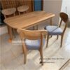Meja Makan Retro Klasik 4 Kursi Kayu Jati Minimalis Elegan