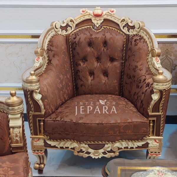 Set Kursi Sofa Tamu Jati Motif Brittanian Kayu Jati Jepara - Image 3