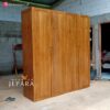Lemari Pakaian Kayu Jati Minimalis 4 Pintu Klasik Mewah