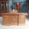Meja Kantor Motif Ukiran Etnik Bahan Full Kayu Jati