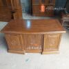 Meja Kantor Motif Ukiran Etnik Bahan Full Kayu Jati