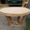 Meja Kopi,Meja Tamu Circle 80cm Bahan Kayu Jati