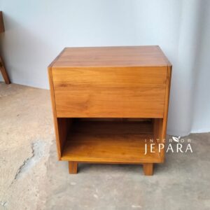 Bedside Table - Meja Lampu Kayu Jati LOVE