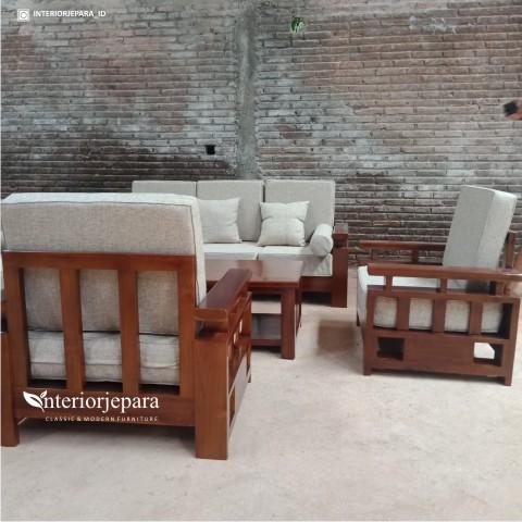 Kursi Tamu Kayu Jati Minimalis Modern – Interior Jepara