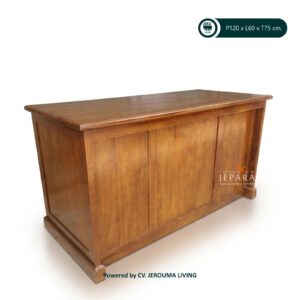 Meja Kantor Minimalis Bahan Kayu Jati