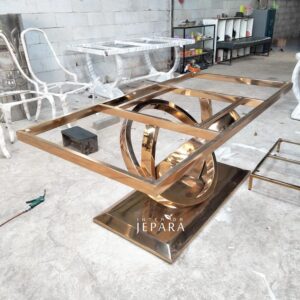Meja Makan Globe Stainless Steel Interior Jepara