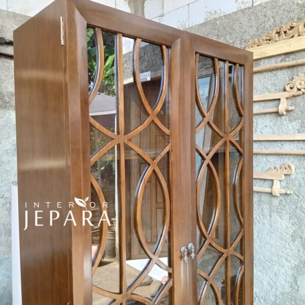 Lemari Buku, Lemari Arsip Hias Kayu Jati