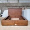 Dipan Tempat Tidur Rustic Kayu Jati