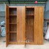 Lemari Pakaian Kayu Jati Minimalis 4 Pintu Klasik Mewah