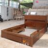 Dipan Tempat Tidur 3 Laci Kayu Jati Minimalis