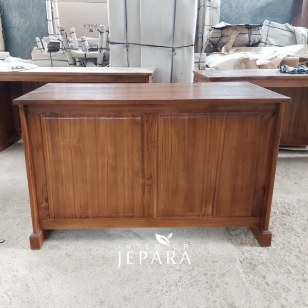 Meja Kantor Minimalis Bahan Kayu Jati