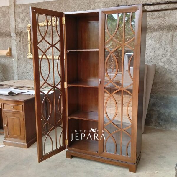 Lemari Buku, Lemari Arsip Hias Kayu Jati