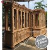 Lemari Hias Kayu Jati Ukir Jepara Mewah 6 Pintu