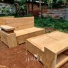 Kursi Tamu Jati Model L Custom Modern Minimalis