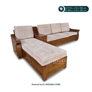 Kursi Tamu Sudut, Sofa Tamu Sudut Kayu Jati