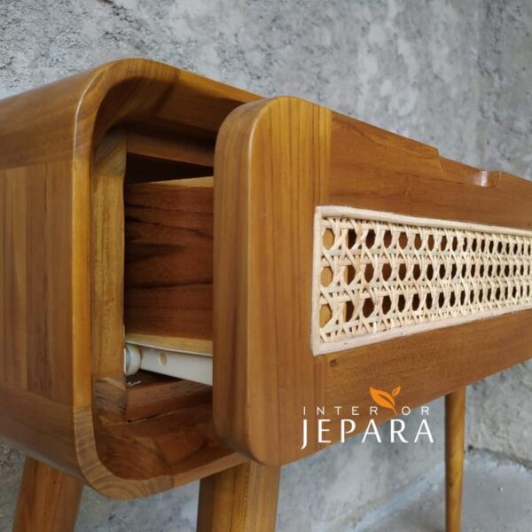 Meja Console Retro Minimalis Kayu Jati