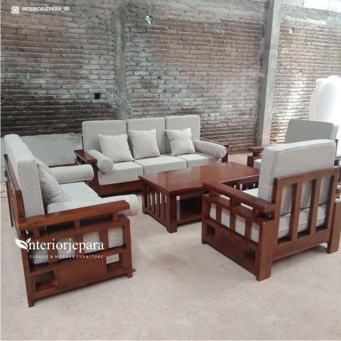 Kursi Tamu Kayu Jati Minimalis Modern – Interior Jepara