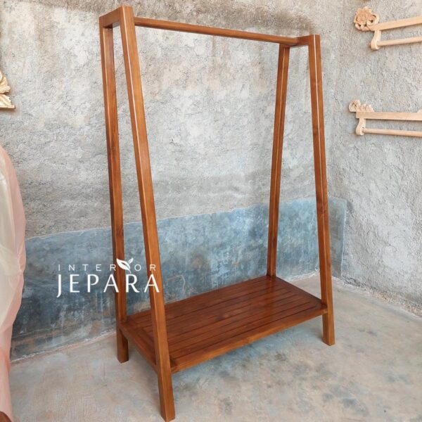 Gantungan Baju Minimalis Kayu Jati