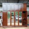 Lemari Minimalis Custom Shape Kayu Jati Solid
