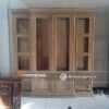 Lemari Hias Jati Minimalis 4 Pintu Kayu Jati Solid