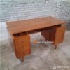Meja Kantor Minimalis Kayu Jati 6 Laci