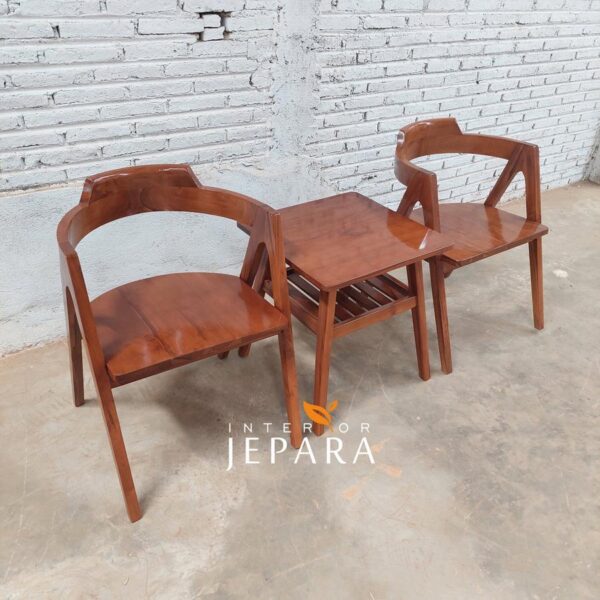 Kursi Teras Minimalis Bahan Kayu Jati