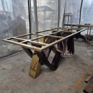 Luxury Dining Table Stainless Steel Interior Jepara