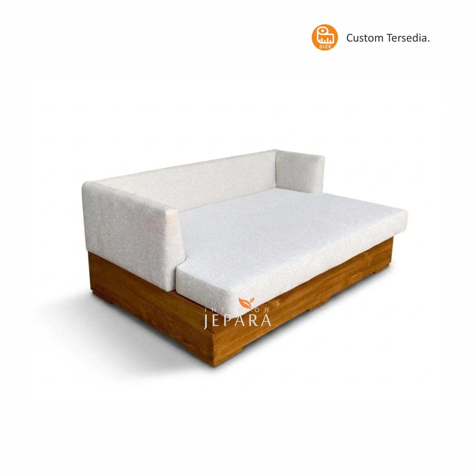 Daybed Minimalis Kayu Jati Interior Jepara