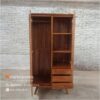 Lemari Pakaian Anak Model Retro 2 Pintu Kayu Jati