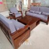 Set Kursi Tamu Kayu Jati Minimalis 3+2+1 dengan Meja Tamu