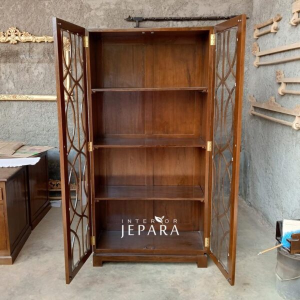 Lemari Buku, Lemari Arsip Hias Kayu Jati