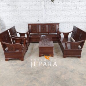 Sofa Tamu 3211 Meja Ukiran Minimalis Motif Mawar