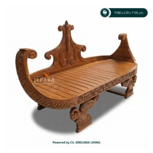 Bangku Perahu Bahan Kayu Jati Aksen Klasik - Sofabed