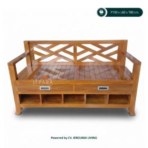 Bangko Sofa Kayu Jati Model Minimalis - Interior Jepara