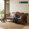 Bale Bale Kayu Jati Ukir Klasik Jepara dengan Bantalan Sofa