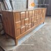 Bufet Desain 3 Dimensi – 3 Pintu Bahan 100% Kayu Jati