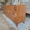 Bufet Desain 3 Dimensi – 3 Pintu Bahan 100% Kayu Jati
