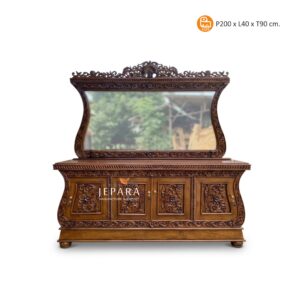 Bufet Biola Ukiran Nusantara Kayu Jati