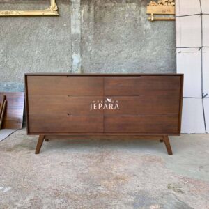 Lemari Drawer Kayu Jati Minimalis 6 Laci – Dresser Jati