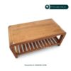 Coffee Table Kayu Jati Minimalis dengan Rak – Meja Tamu