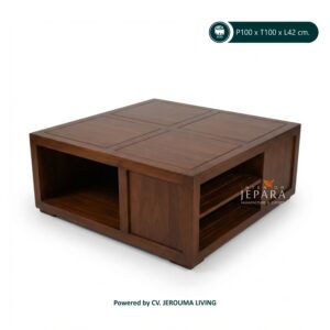 Meja Tamu Model Eropa Klasik Living Room Bahan Kayu Jati